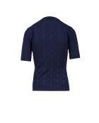 Pull à col rond Iphéa tons marine