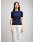 Pull à col rond Iphéa tons marine