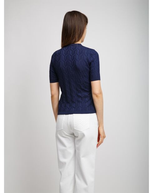 Pull à col rond Iphéa tons marine