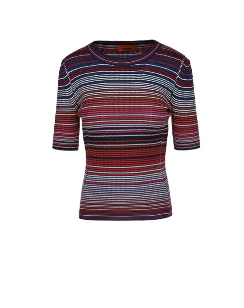 Pull à col rond Amariel tons foncés multicolore