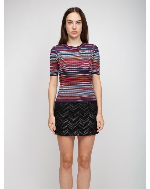 Pull à col rond Amariel tons foncés multicolore