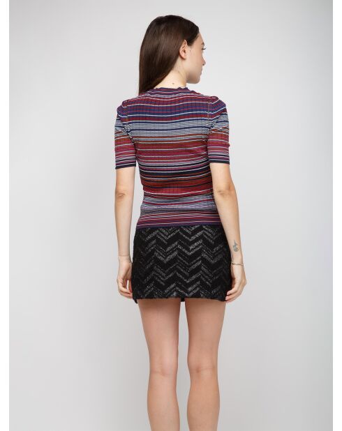 Pull à col rond Amariel tons foncés multicolore