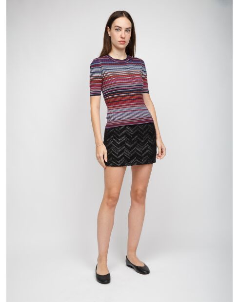 Pull à col rond Amariel tons foncés multicolore