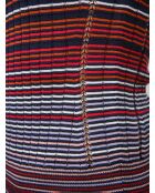 Pull à col rond Amariel tons foncés multicolore