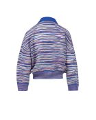 Pull Ilario rose multicolore, bleu, avio, blanc