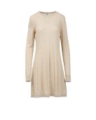 Robe courte Liorah crème de couleur unie