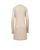 Robe courte Liorah crème de couleur unie