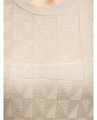 Robe courte Liorah crème de couleur unie