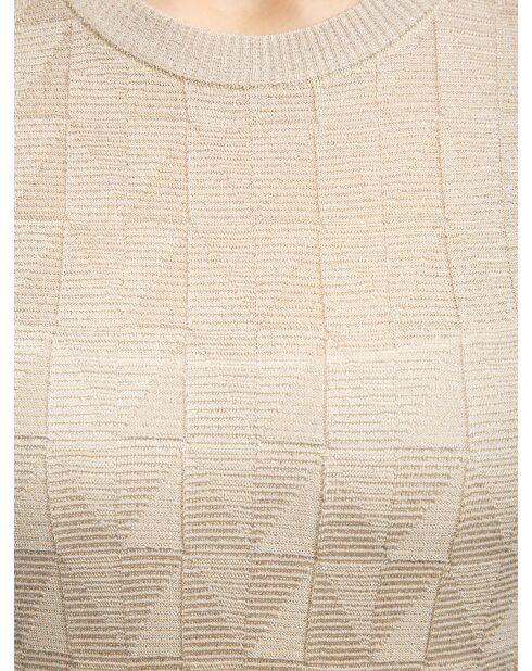 Robe courte Liorah crème de couleur unie