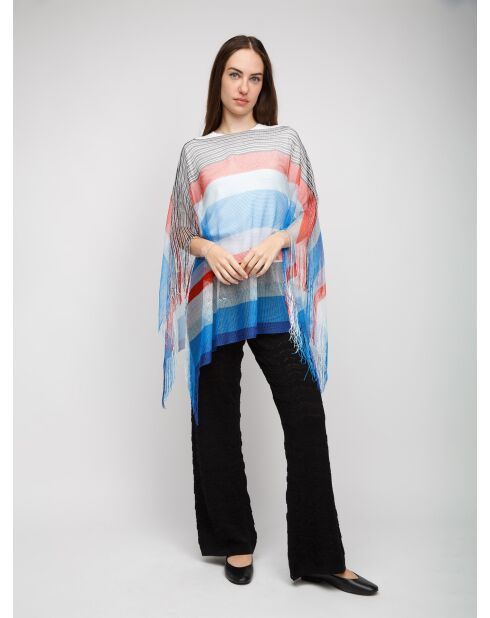 Poncho  Claudette multicolore