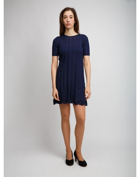 Robe courte Soléan tons marine
