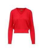 Pull à col en v Ysolde thé-baie