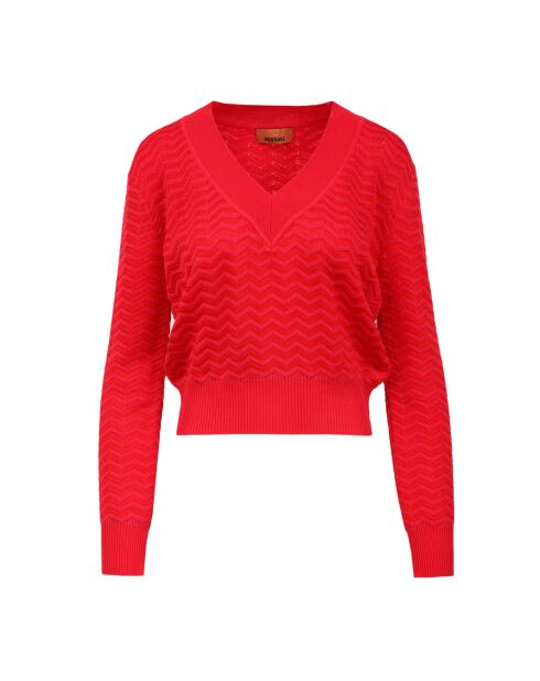 Pull à col en v Ysolde thé-baie