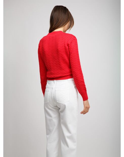 Pull à col en v Ysolde thé-baie