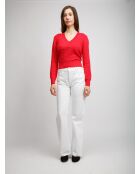 Pull à col en v Ysolde thé-baie