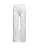 Pantalon à 5 poches Calyone base blanche avec des tons verts