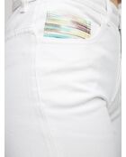 Pantalon à 5 poches Calyone base blanche avec des tons verts
