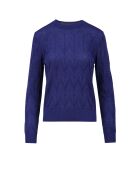 Pull à col rond Caléis bleu uni