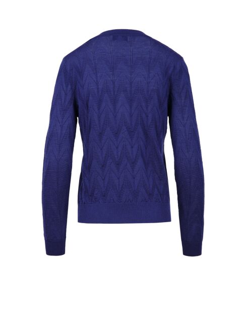 Pull à col rond Caléis bleu uni