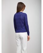 Pull à col rond Caléis bleu uni