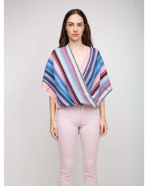 Poncho  Claudine multicolore