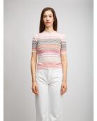 Pull à col rond Lyséa tons clairs multicolore