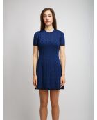 Robe courte Isilde bleu marine uni