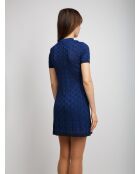 Robe courte Isilde bleu marine uni