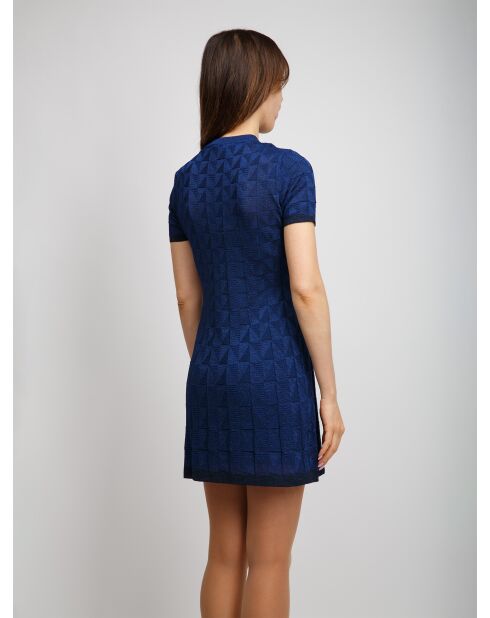 Robe courte Isilde bleu marine uni