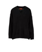 Pull à col en v Isean beauté noir