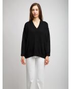 Pull à col en v Isean beauté noir