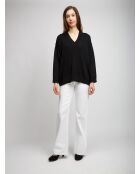 Pull à col en v Isean beauté noir