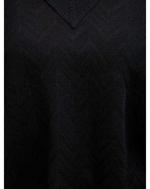 Pull à col en v Isean beauté noir