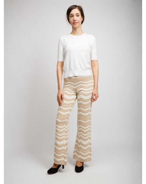 Pantalon Quilena tons crémeux