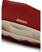 Sac à bandoulière taupe et bordeaux