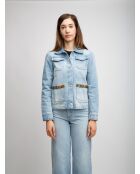 Veste en jean Caëlis base bleue avec des tons de gris