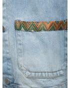 Veste en jean Caëlis base bleue avec des tons de gris