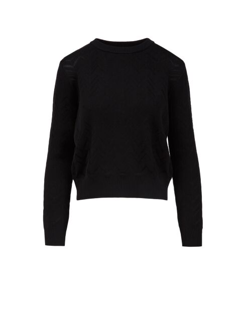 Pull à col rond Cybeline beauté noir