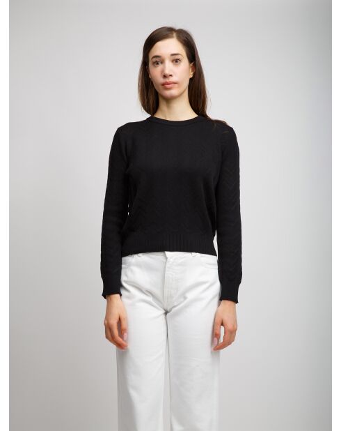 Pull à col rond Cybeline beauté noir