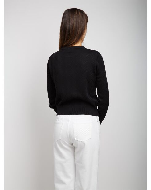 Pull à col rond Cybeline beauté noir