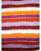 Robe longue Naëlya rayures orange, rose, marron, blanches teintes en space