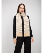 Thalesen sjaal beige, taupe gemêleerd