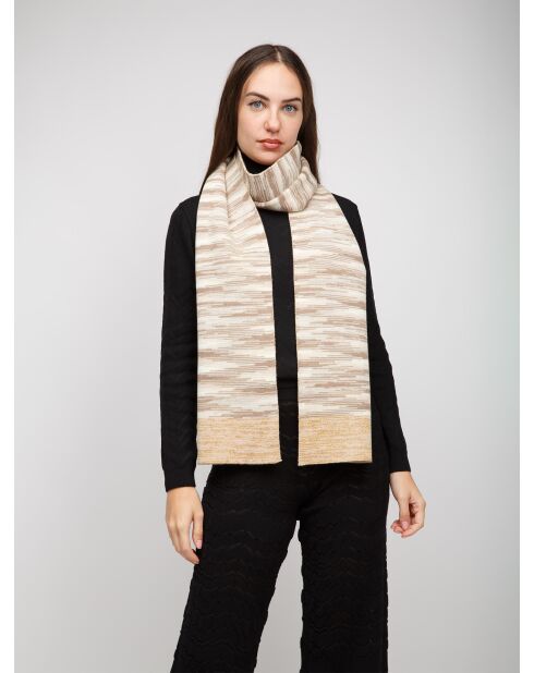 Echarpe Thalesen beige, taupe chiné