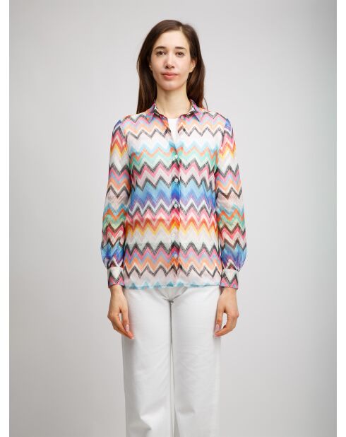 Chemise à manches longues Eïlwen multicolore