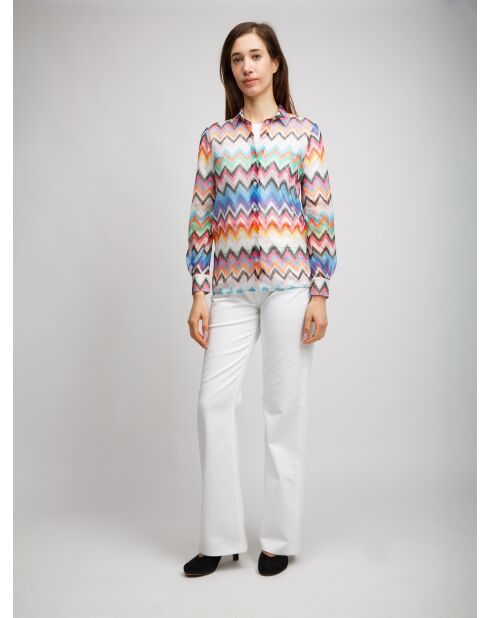 Chemise à manches longues Eïlwen multicolore