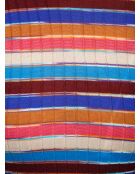 Robe longue Soliane rayures space décoratives roses, bleues, beige, marron