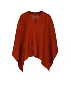 Poncho  Clémentine rouille