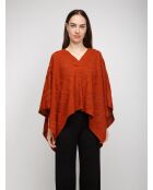 Poncho  Clémentine rouille