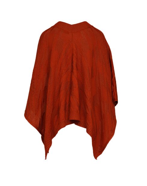 Poncho  Clémentine rouille