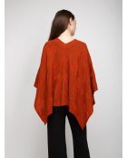 Poncho  Clémentine rouille